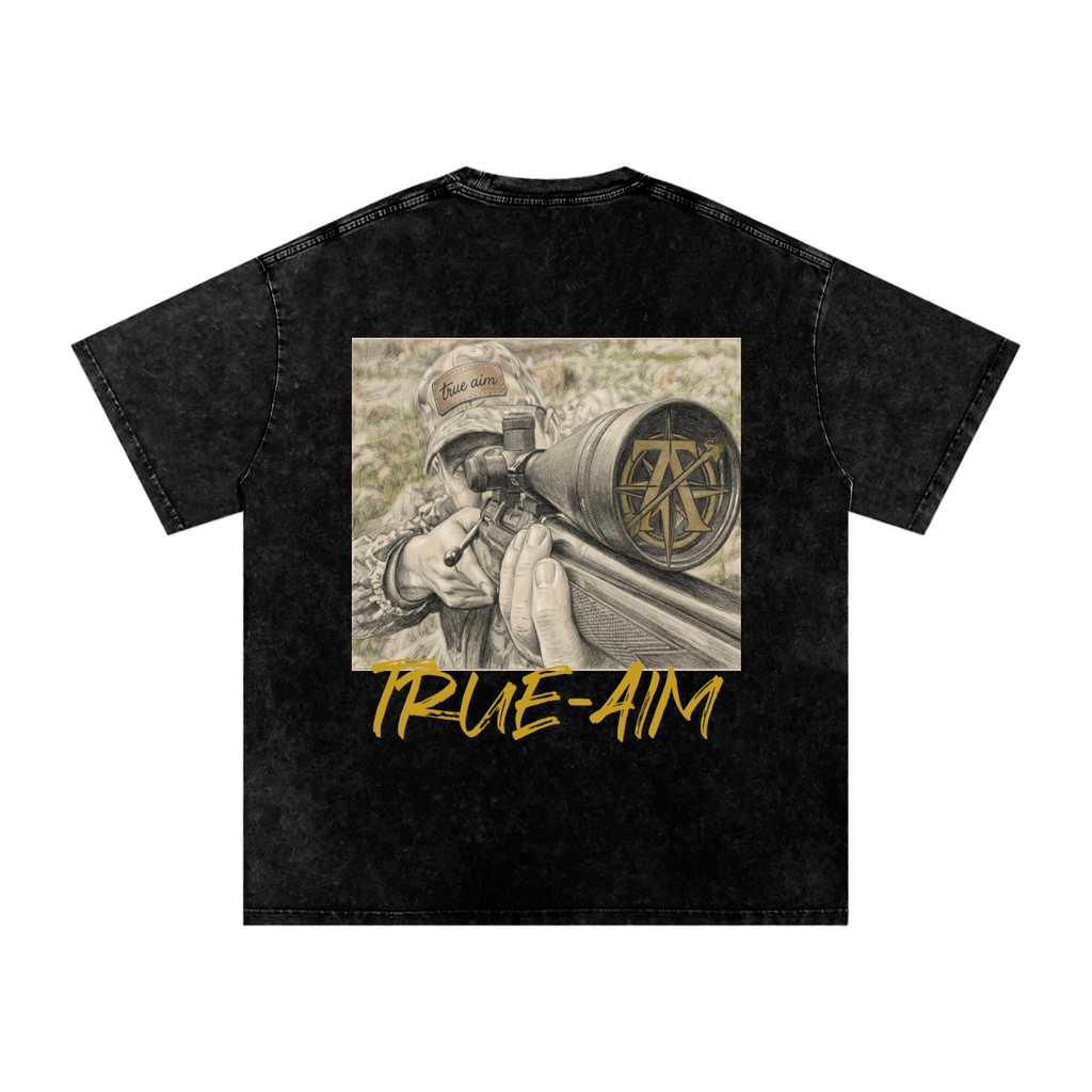 Snow Washed Oversized Cotton T-Shirt