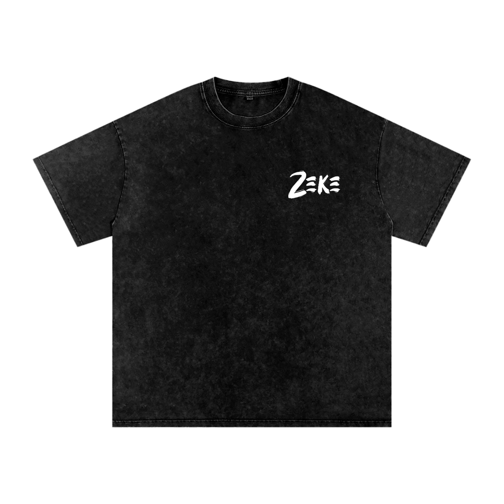 Snow Washed Oversized Cotton T-Shirt