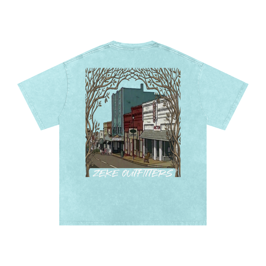 Snow Washed Oversized Cotton T-Shirt